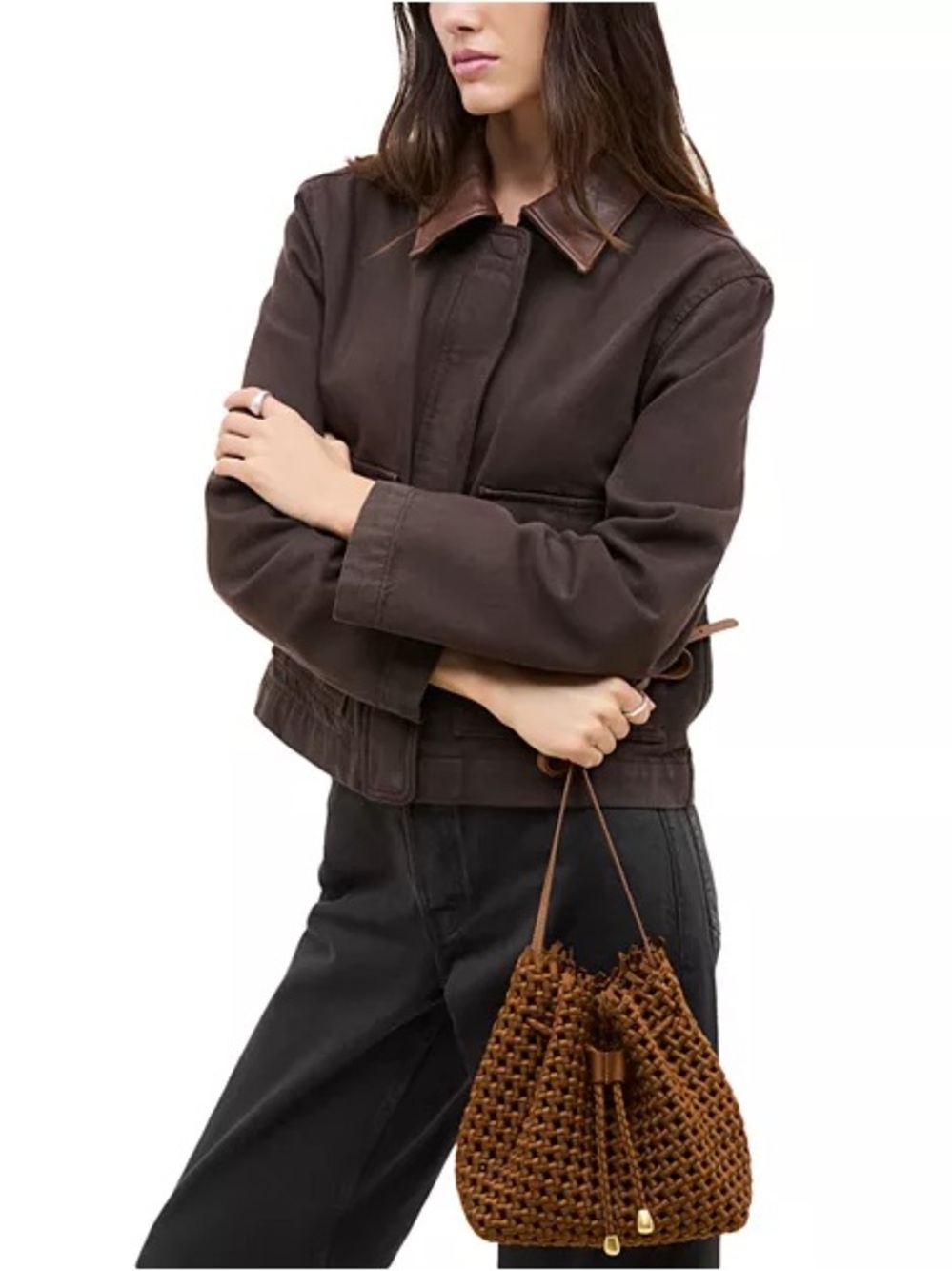 NAGHEDI Mallorca Medium Bucket Bag Teak Brown